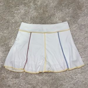 White tennis skirt